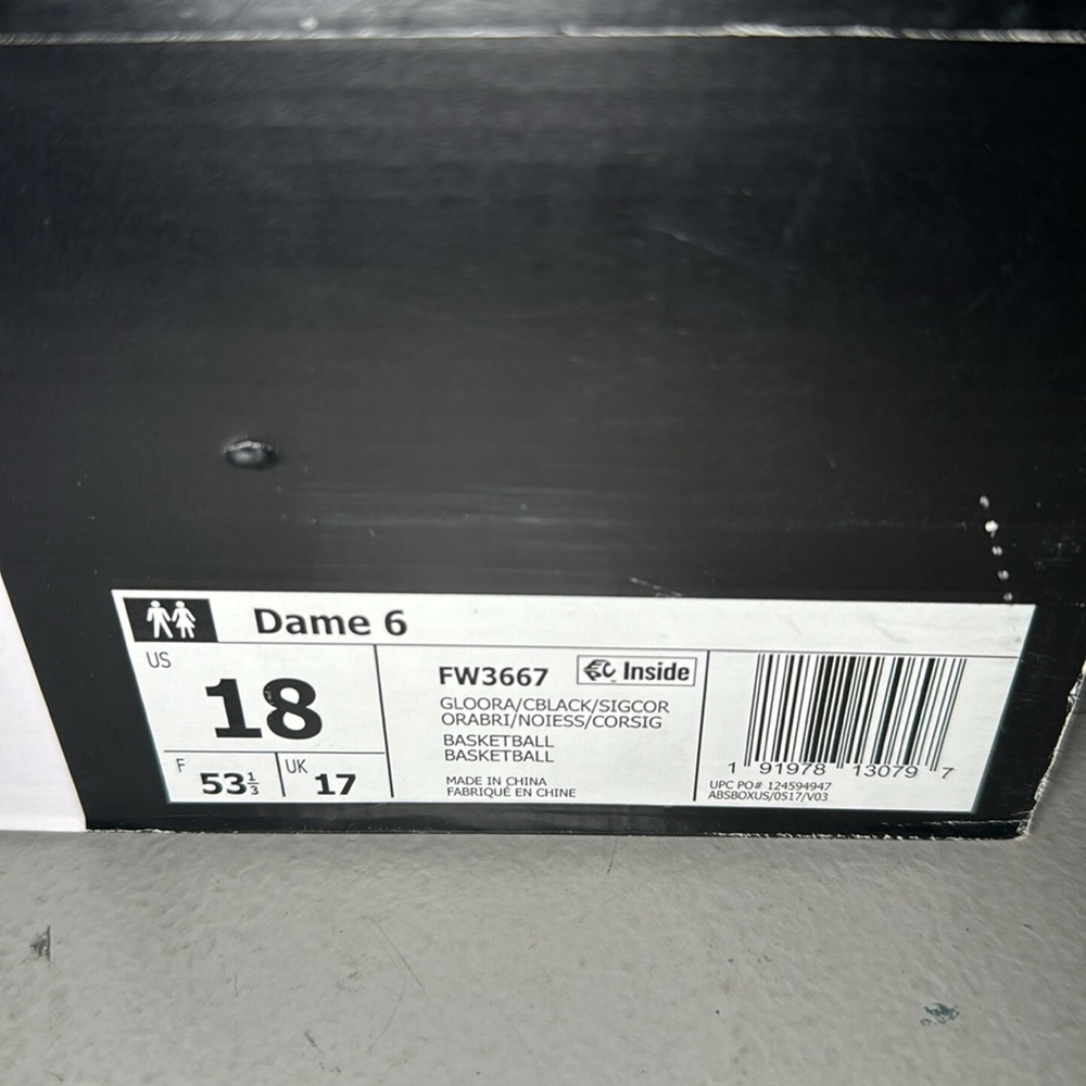 NWT! Dame 6 International Women’s Day Sneaker Mens 18 Orange Pink - Picture 11 of 11